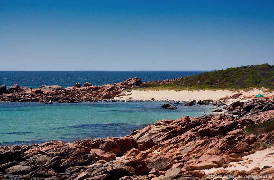 Image of one of the two beaches at Point Picquet, near Dunsborough