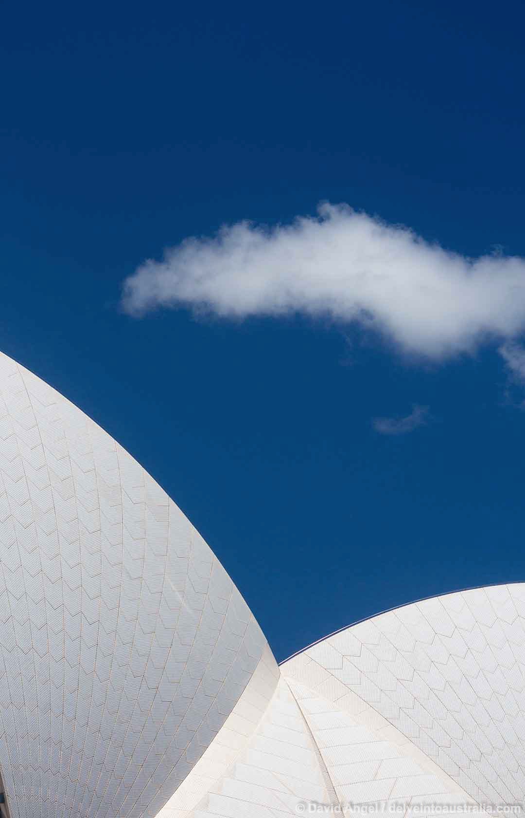 Abstract image of roof sails of Sydney Opera House
